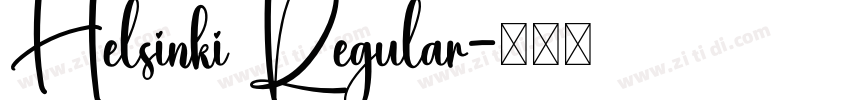 Helsinki Regular字体转换